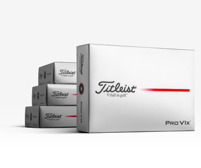 2025 Titleist® Pro V1x® - Buy 3 DZ Get 1 DZ Free - Custom Text Imprint.